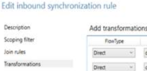 ad connect sync transformation
